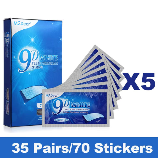 7/14 Pairs 9D Gel Teeth Whitening Strips Stain Removal Oral Hygiene Care Strip Dental Bleaching Tools Teeth Whitening Gel